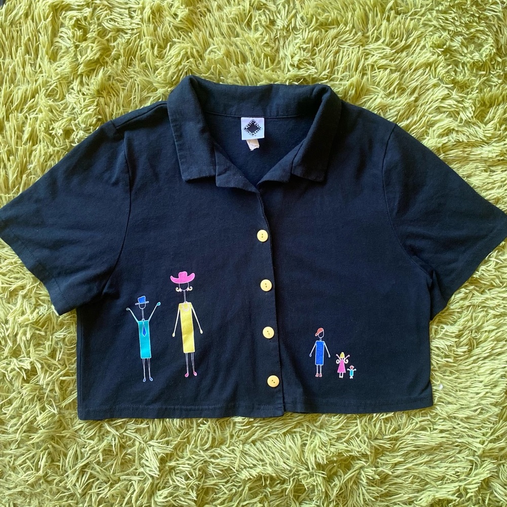 Vintage California Concepts Boxy Fit Button Down Top W/ Collar